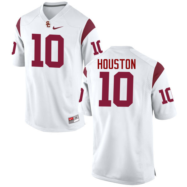 Men #10 John Houston Jr. USC Trojans College Football Jerseys-White